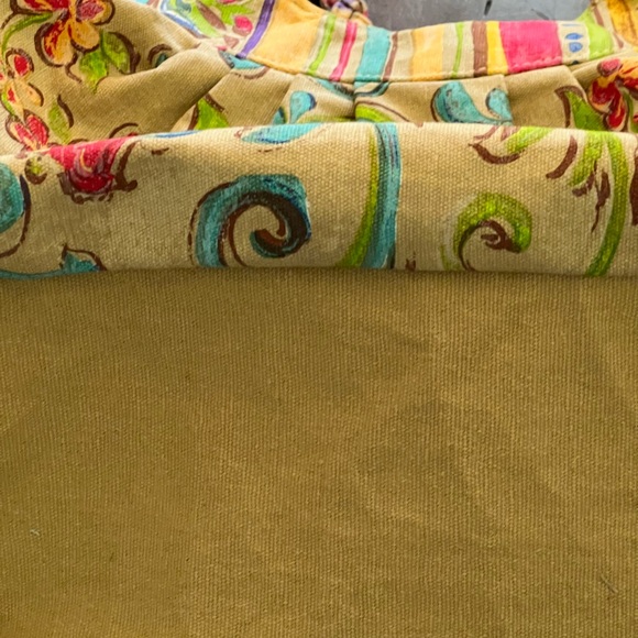 Colorful Embroidered Tote Bag Kate McRostie Garden Tote Pool Beach Shopping - Picture 10 of 11